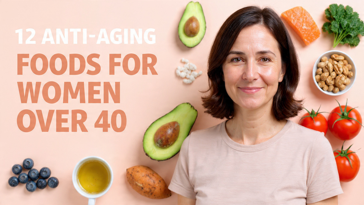 “12 ANTI-AGING FOODS FOR WOMEN OVER 40”